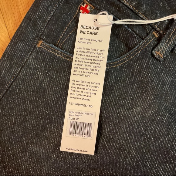 New Hudson Collin Tarpit Jeans Dark Wash Mid Rise Skinny Ankle Jeans Denim - Picture 5 of 16